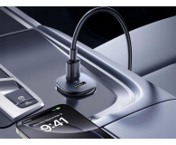 Baseus Ładowarka samochodowa GoTrip 2 x USB-C 30W - czarna - 1502171 - zdjęcie 4
